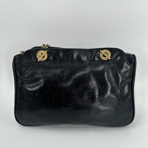 HOBO black Leather Chain Shoulder Bag - Picture 1 of 7